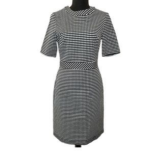 Banana Republic Women’s Gingham Dress Size 8 Black and White